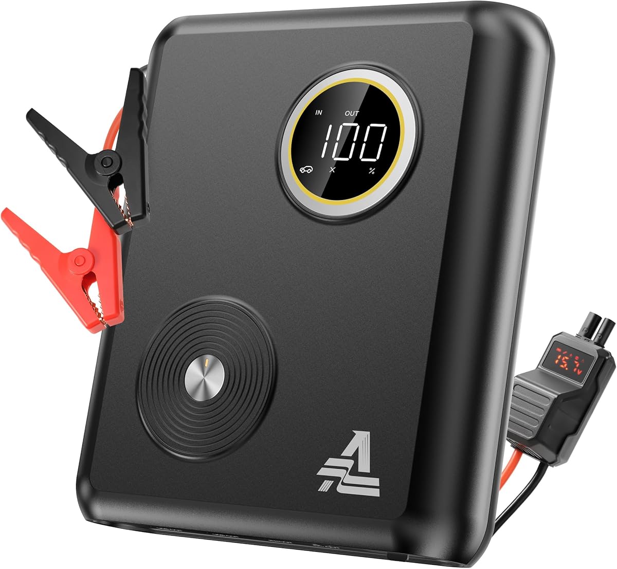 Industry's First Sodium 27500mAh 6000A Car Battery Jump Starter with PD 60W, 12V Portable Car Jump Starter for All Gas/12L Diesel Engine, 10-Year Standby Car Accessories with LED Display, 1500LM Light