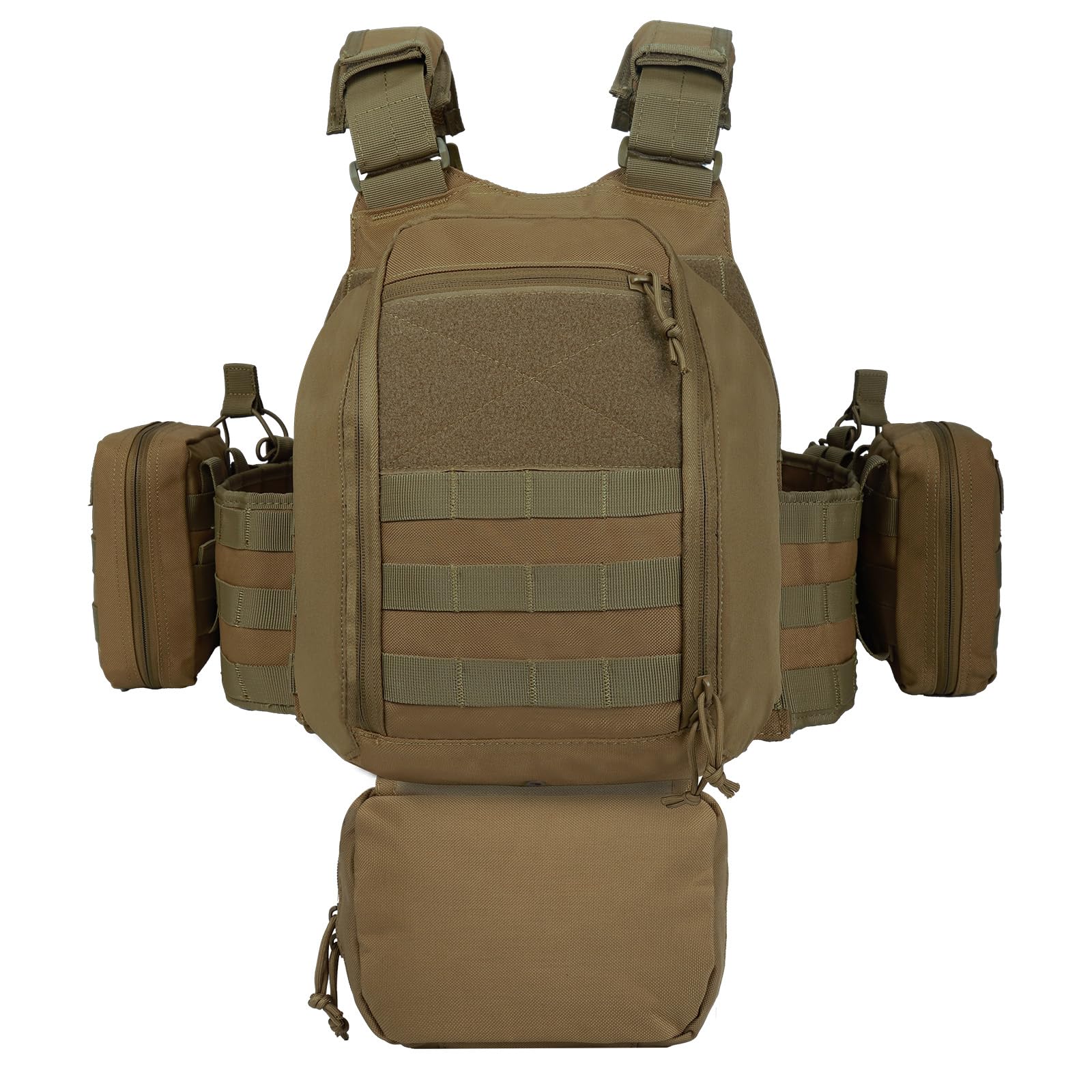 Yakeda Outdoor-Trainingsweste mit Pals-System, multifunktional, MOLLE-Schnellverschluss-Weste, für Wandern, Camping, Training