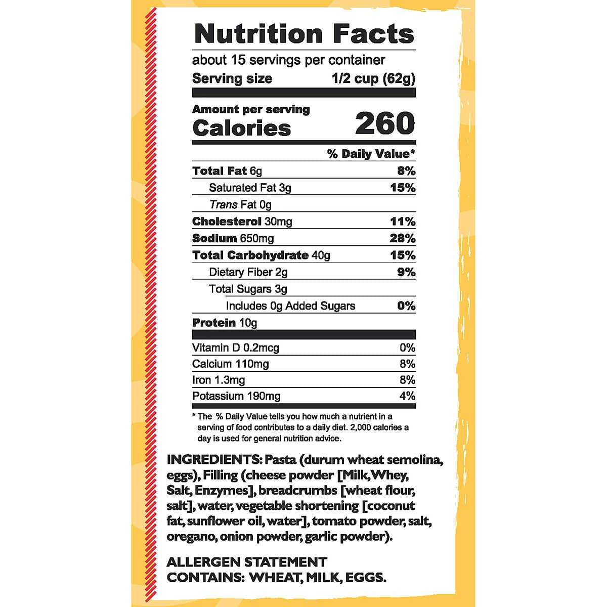 Italian Herbs & Cheese Tortellini, 2 lbs