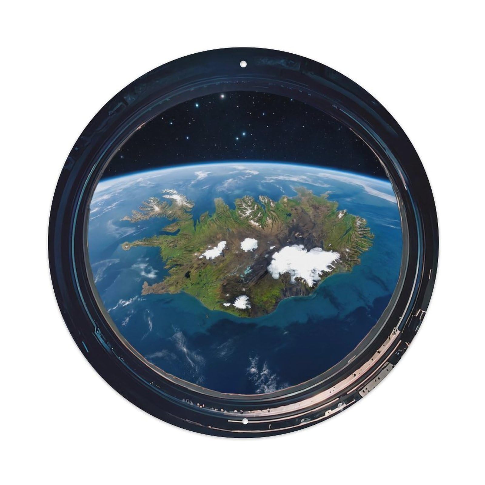Earth Iceland Volcanic Island Metal Tin Sign