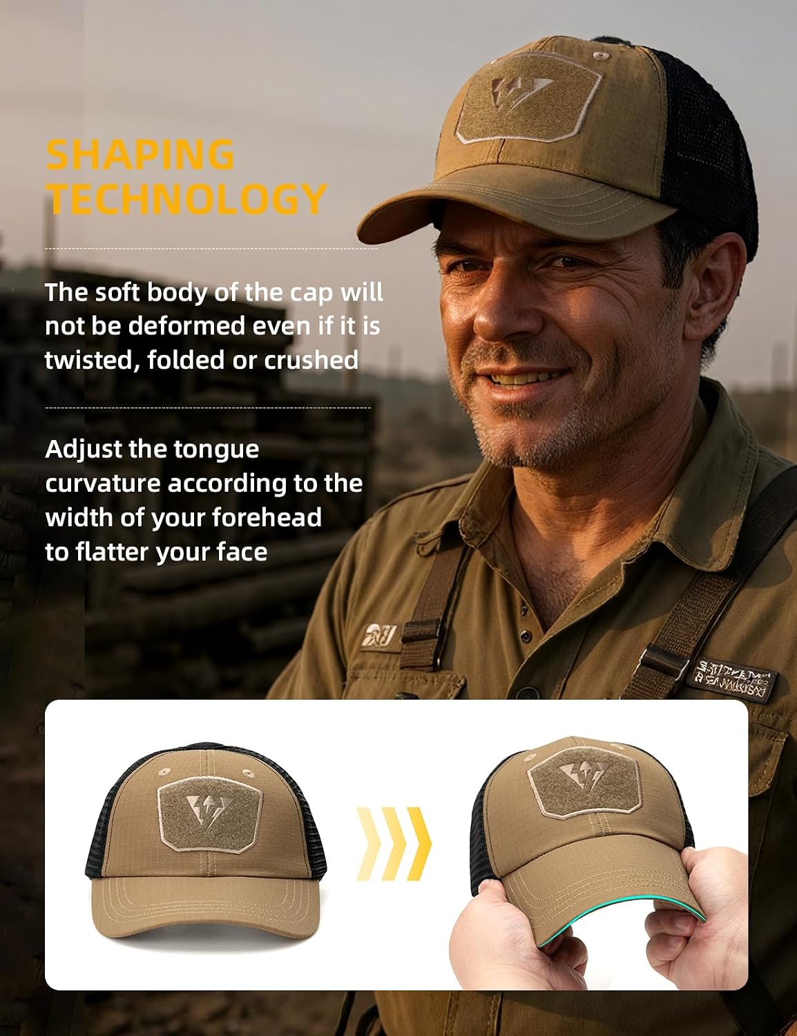 IDOGEAR Tactical Mesh Baseball Cap Breathable Operator Hat Military Ripstop Outdoor Hats with Loop Panel for Men & Women image 5