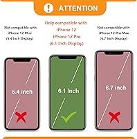 Vista 2 de Bocasal Funda tipo cartera cruzada para iPhone 12/12 Pro, funda de piel con bloqueo RFID y soporte para tarjetas, funda protectora con cremallera