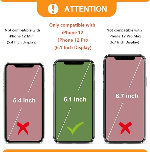 Miniatura 2 de Bocasal Funda tipo cartera cruzada para iPhone 1212 Pro, funda de piel con bloqueo RFID y soporte para tarjetas, funda protectora con cremallera y
