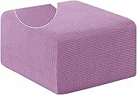 Vista 6 de Funda otomana elástica cuadrada de 24 x 24/38 x 38/40 x 40 pulgadas, funda otomana extragrande, protector de muebles, protector de muebles, funda