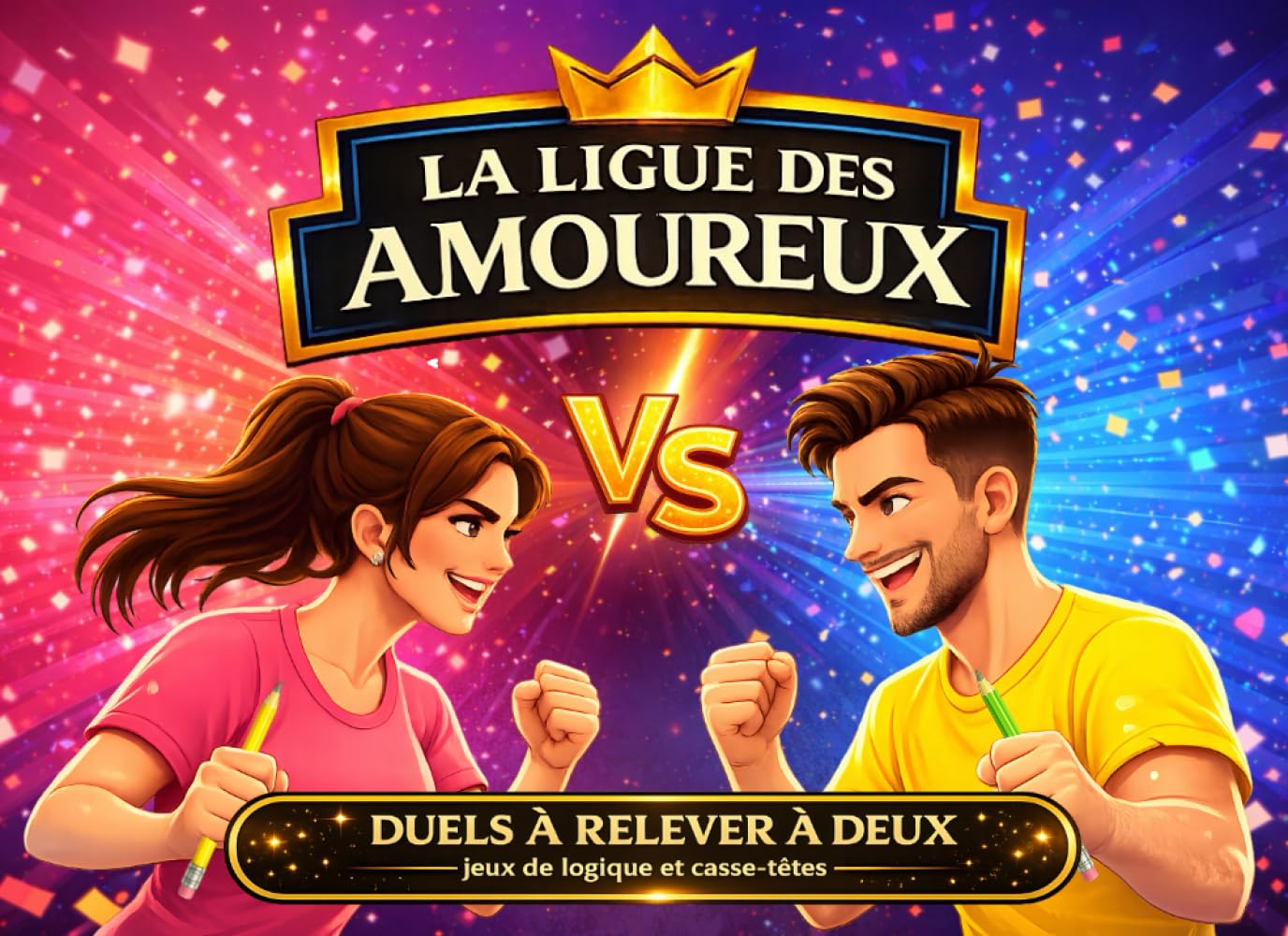 LA LIGUE DES AMOUREUX - Duels de Couple à Relever à Deux: Jeux de logique et casse-têtes pour couple - Défis fun et compétition amoureuse - Idée cadeau originale - Activité pour animer vos soirées