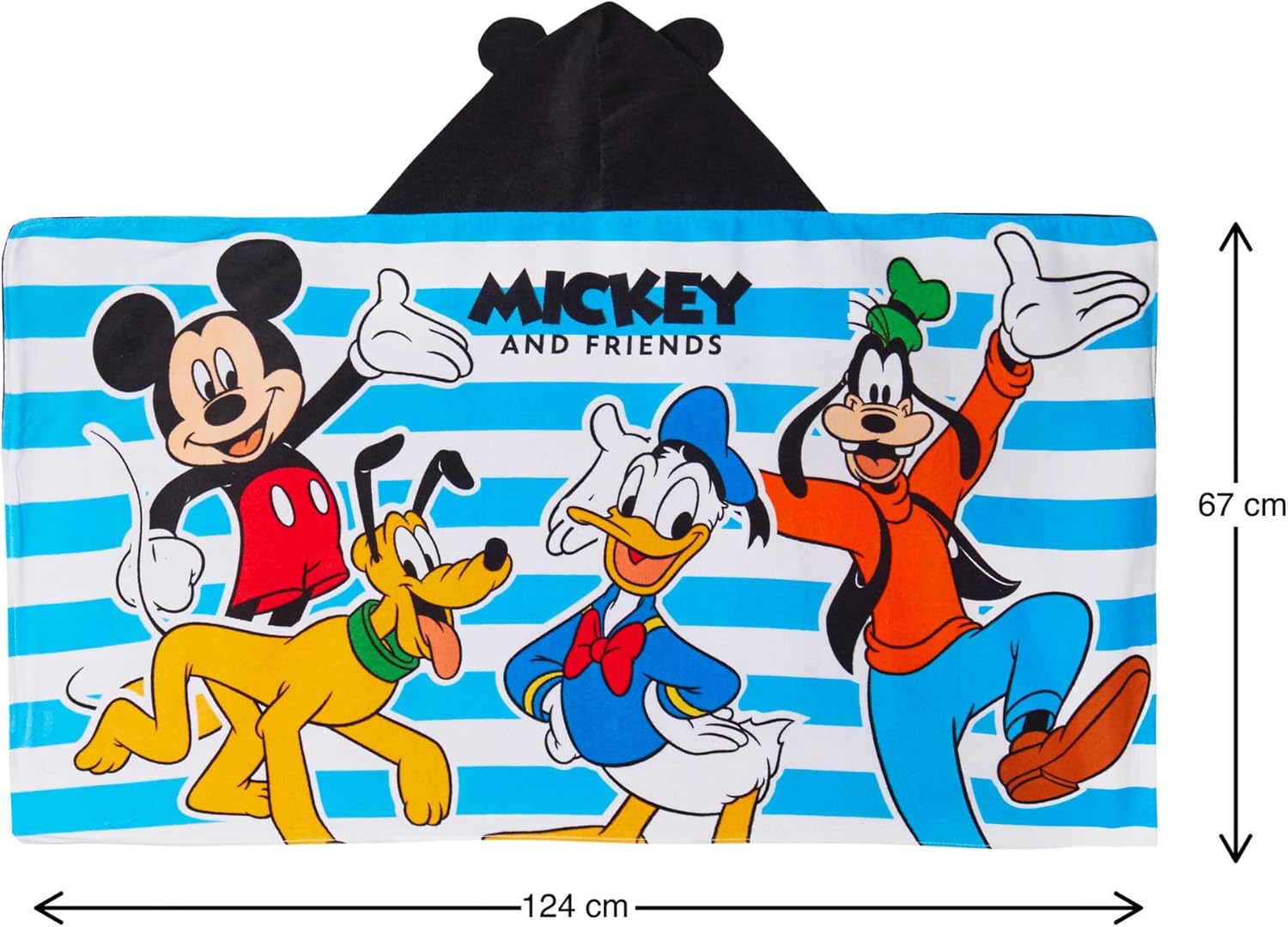 Disney Mickey Mouse Hooded Towel 100% Cotton Kids Dress Up Mickey Poncho Beach Bath Towel Swimming Wrap