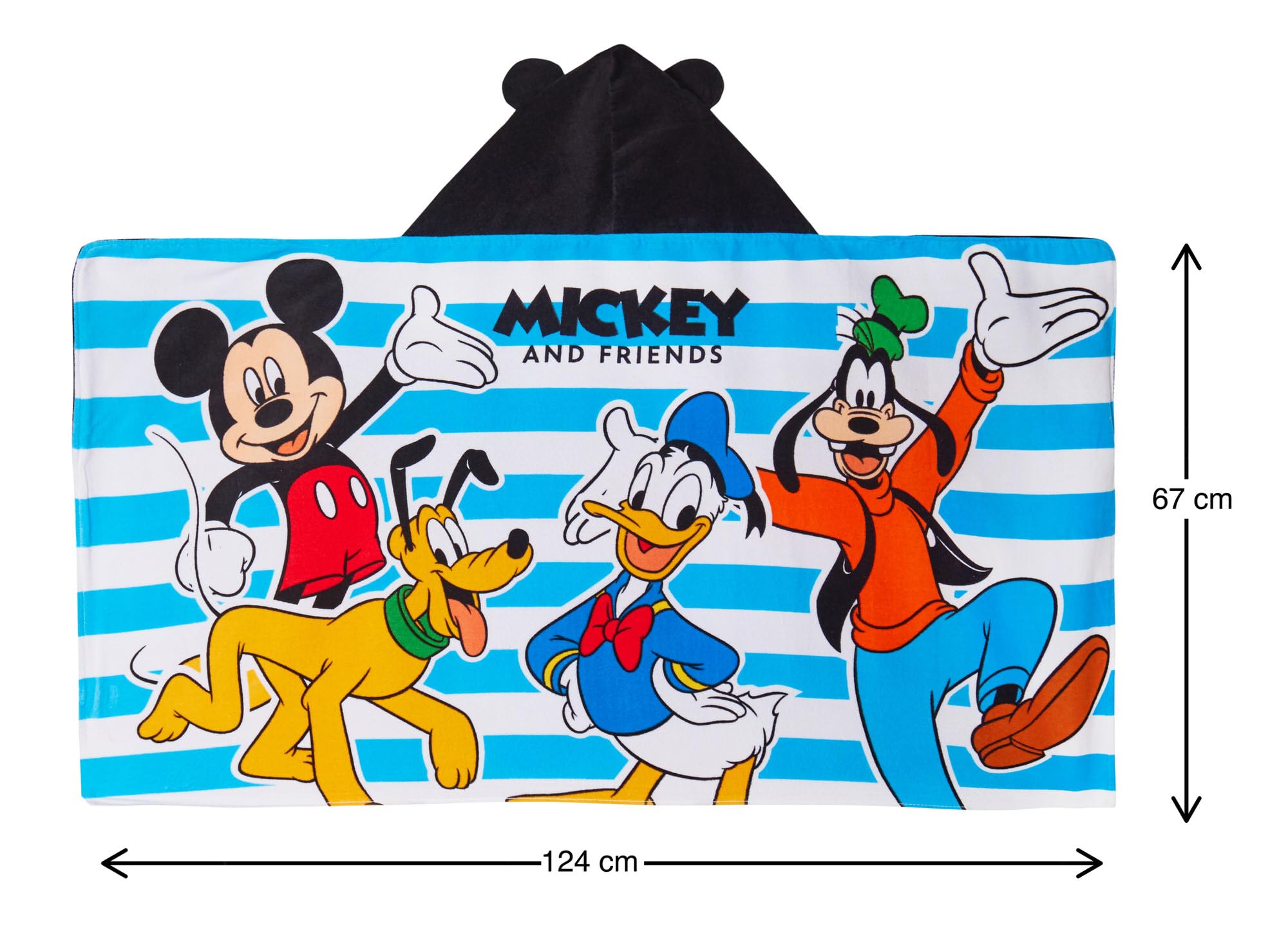 Disney Mickey Mouse asciugamano con cappuccio 100% cotone bambini vestire Mickey Poncho spiaggia asciugamano nuoto Wrap