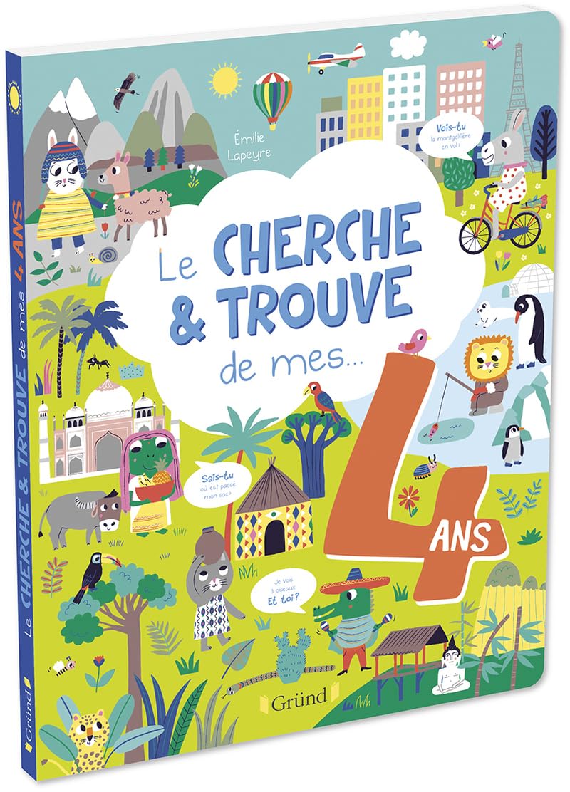 Cherche-​et-​trouve de mes 4 ans – Album tout-​carton – À partir de 4 ans
