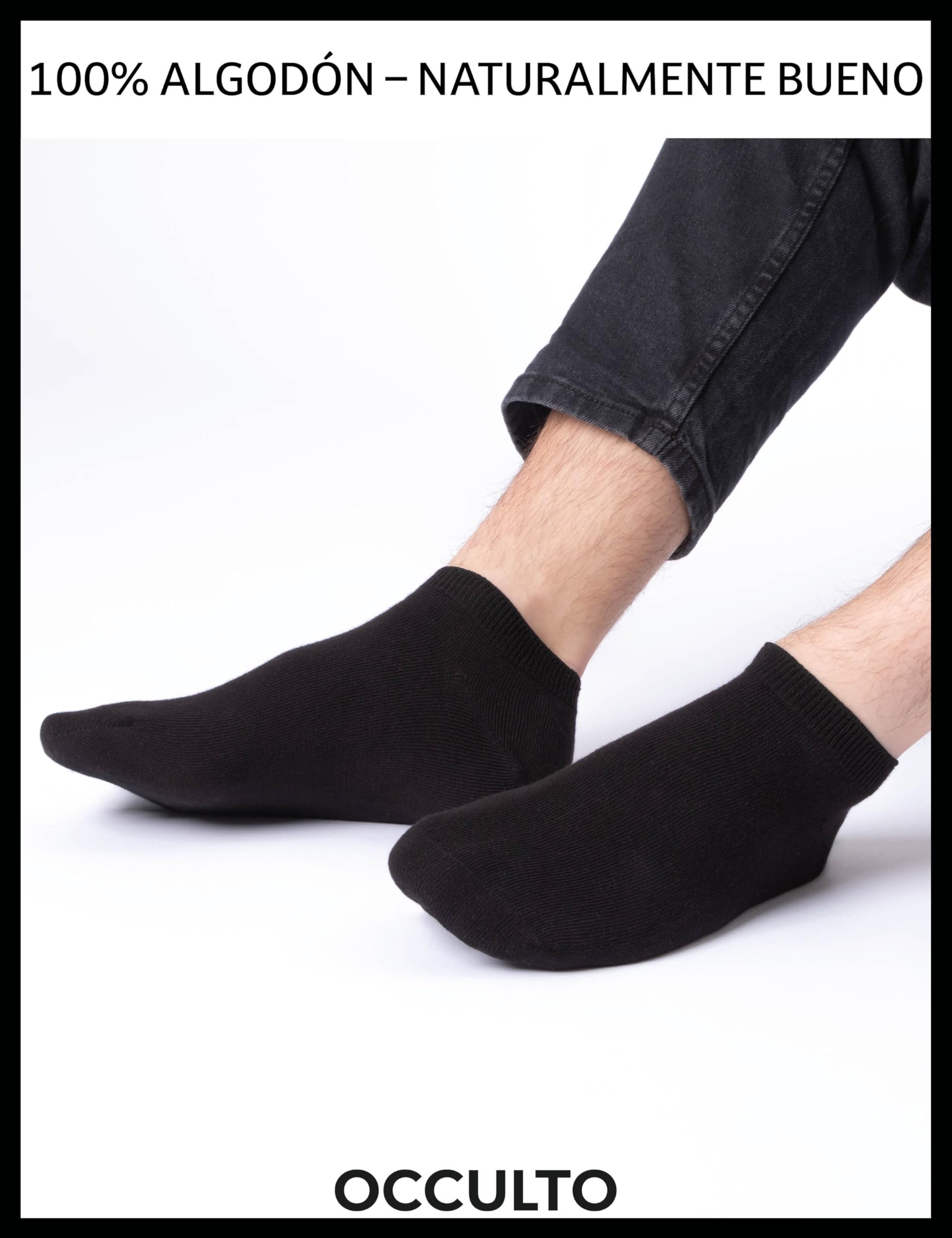 Occulto calcetines tobilleros 100% algodón hombre pack de 10 pares (modelo: Ingmar)