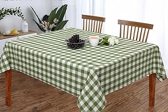 100% Cotton Tablecloth for 4 Seater Dining Table (48 X 62 Inches) Table Cover in Pure Cotton Fabric Durable, Reusable & Ideal for Family Dining Tables | Soft, Washable & Durable Fabric