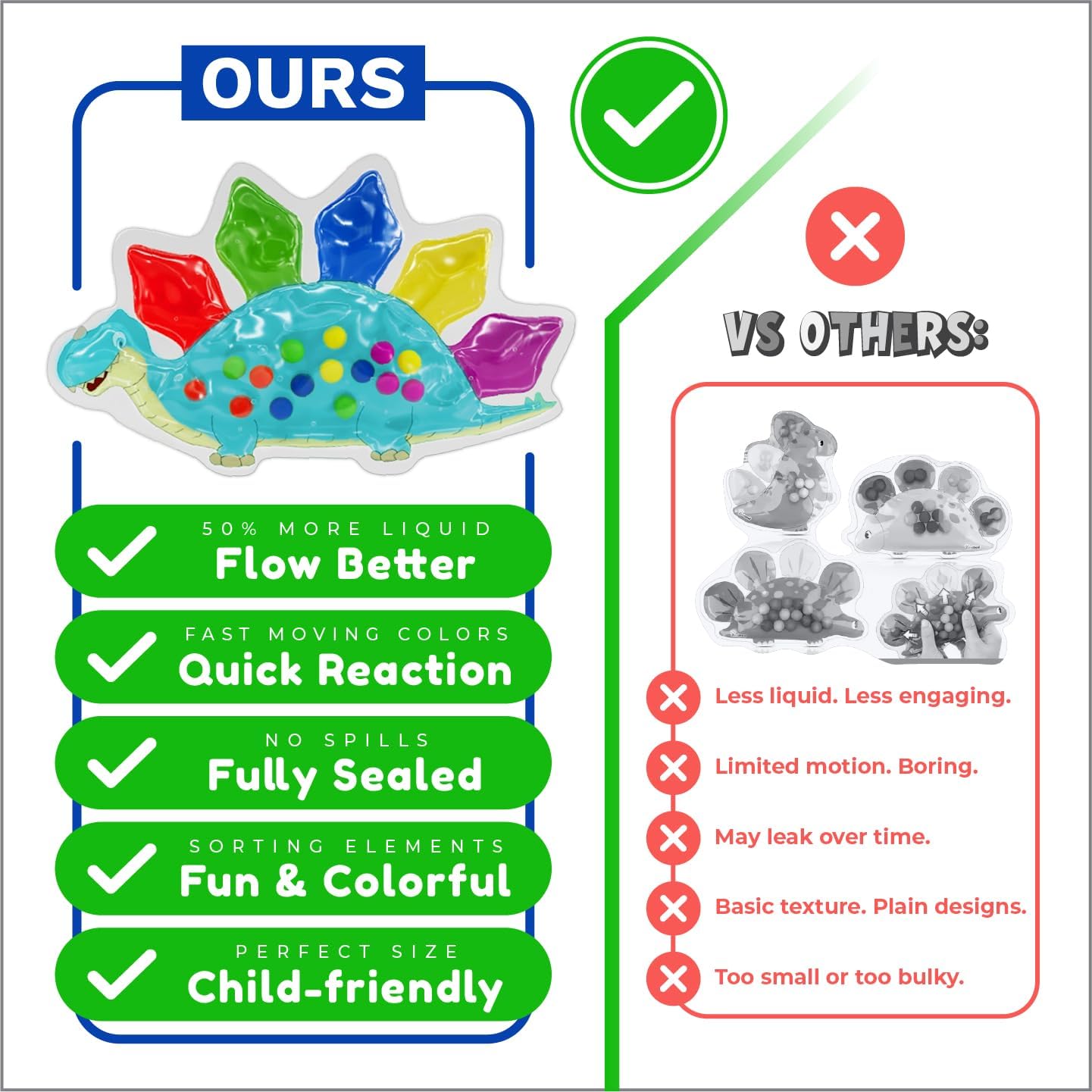 2pc Toddler Easter Basket Stuffer Dinosaur Sensory Toys 3-5 Travel Color Sorting Matching Activities Preschool Car Ride Quiet Calm Down Fidget Gift Ready Fine Motor Toy for Kids Ages 3 4 5 Educational