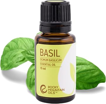 Rocky Mountain Oils - Basil Essential Oil 15ml - Essential Oil Kit Includes, Citrus Purify, First Aid, for Diffuser