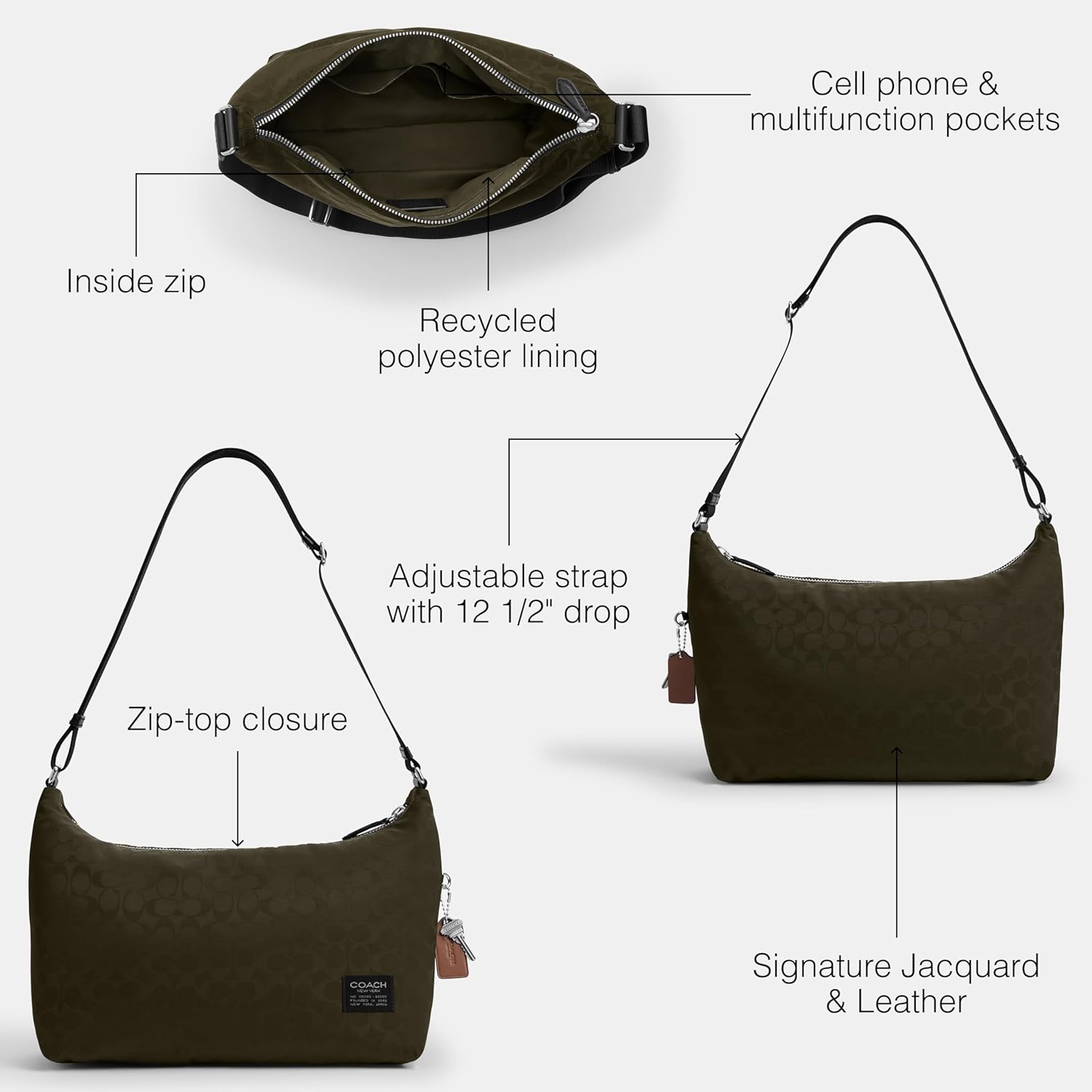 COACH Signature Nylon Crossbody