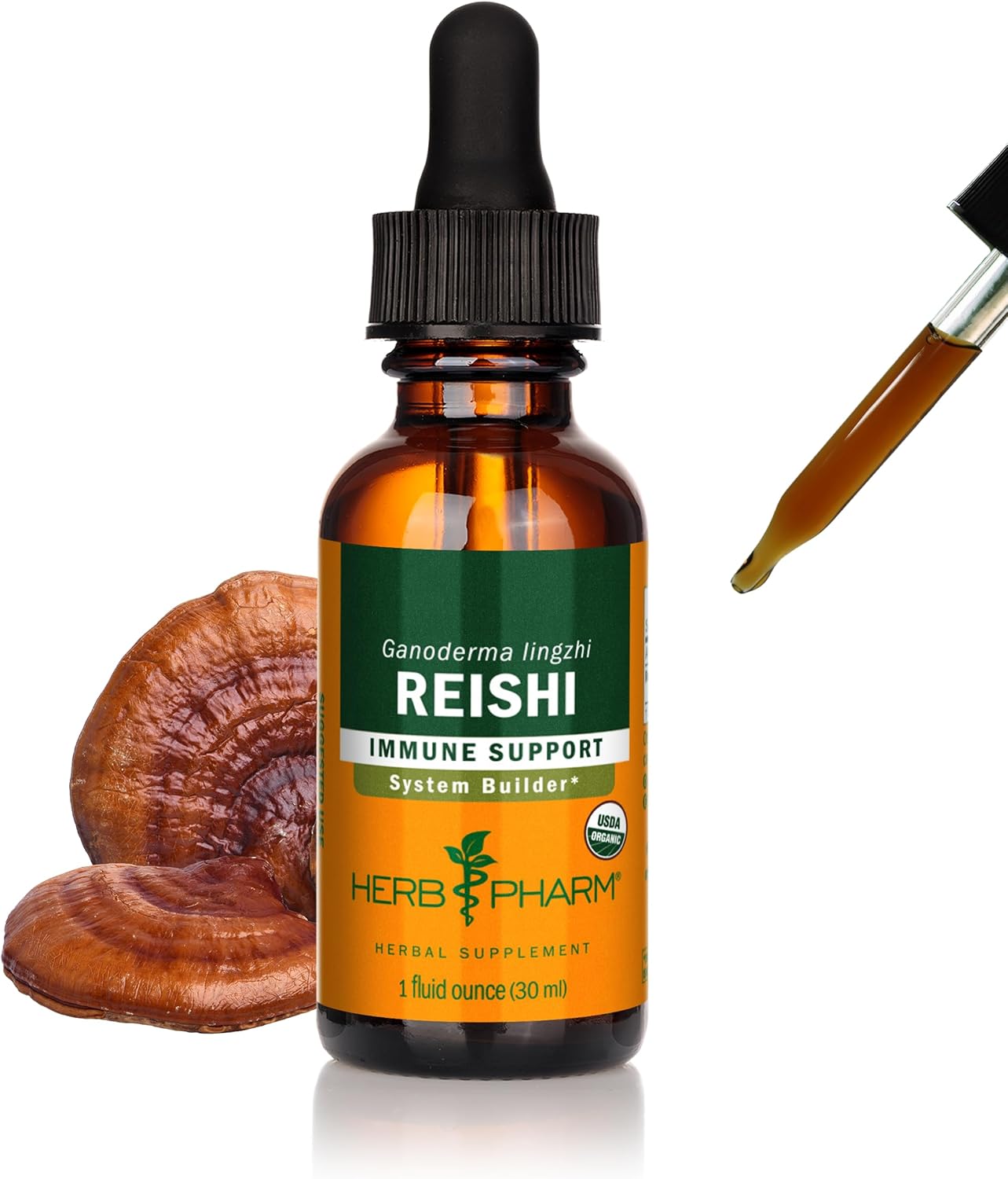 Herb Pharm Reishi Mushroom Extract Immune System Builder - 1 Ounce