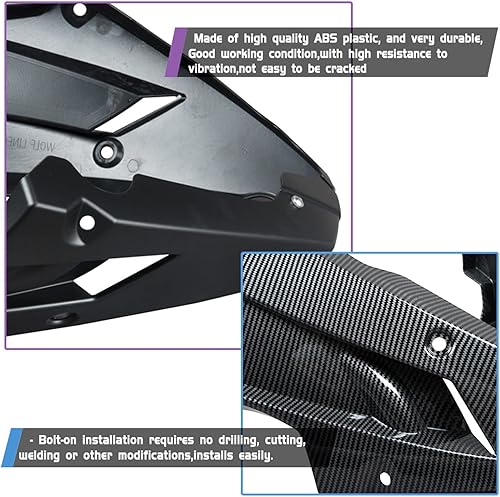 Miniatura 3 de JPJQ Motorcycle Accessories Belly Pan Engine Spoiler Lower Fairing Body Frame Panel Fit for Kawasaki Z900 2020-2022 Z 900 Bellypan Carbon (Color