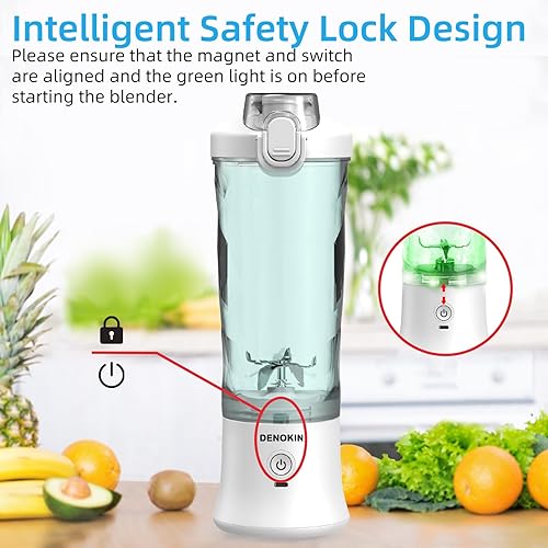 Miniatura 6 de Licuadora portátil, licuadora personal para batidos y batidos de 20 onzas
