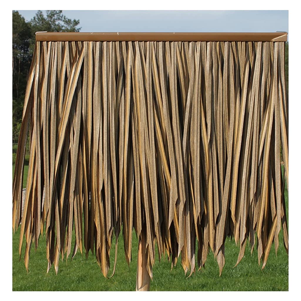 Chaume de palmier synthétique en PE ignifuge pour toit de cabane | Lot de 10 pièces