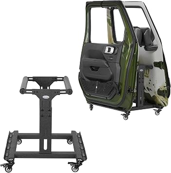 u-Box Doors Storage Cart Hanger Rack Bracket Compatible with 1981-2026 Jeep CJ-8 Wrangler TJ JK JKU JL JLU Gladiator JT 2/4 Doors & 2021-2026 Ford Bronco