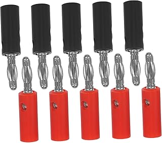 KJHBV 10 Peças Conector De Plugue Banana De Substituição Plugue De Áudio De Banana Conector De Áudio Plugue De Banana Conector De Áudio Plugues De Banana Para Fio De Alto-Falante