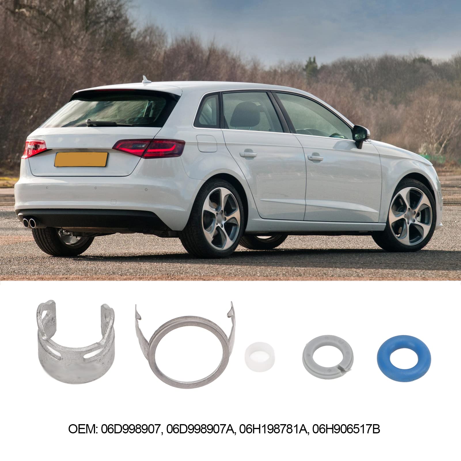 O-ring di Iniezione del Carburante, Kit di Tenuta O-ring della Staffa di Fissaggio Dell'iniettore di Carburante 06D998907 per Hatchback Saloon Avant Roadster