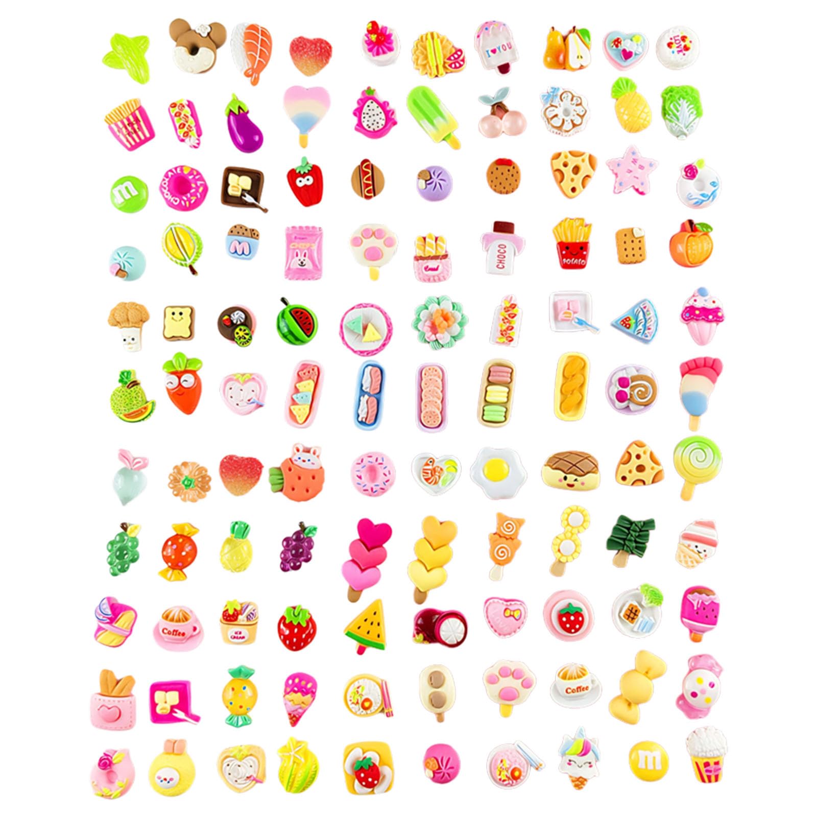 Resin Miniature Food Set - Dollhouse Accessories, Mini Play Food for DIY Decoration (Second Edition)