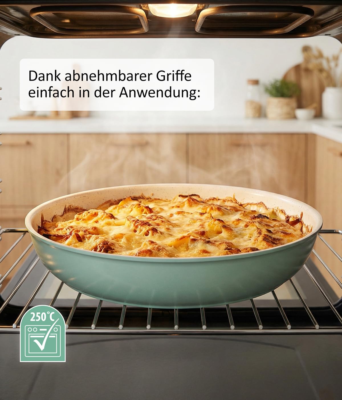 Genius Cerafit Revolution Vario Pfannenset Kochgeschirr Set 27-tlg., Keramikbeschichtung, abnehmbare Griffe, Topfsets, Induktion geeignet, backofenfest bis 250 °C, PFAS-frei