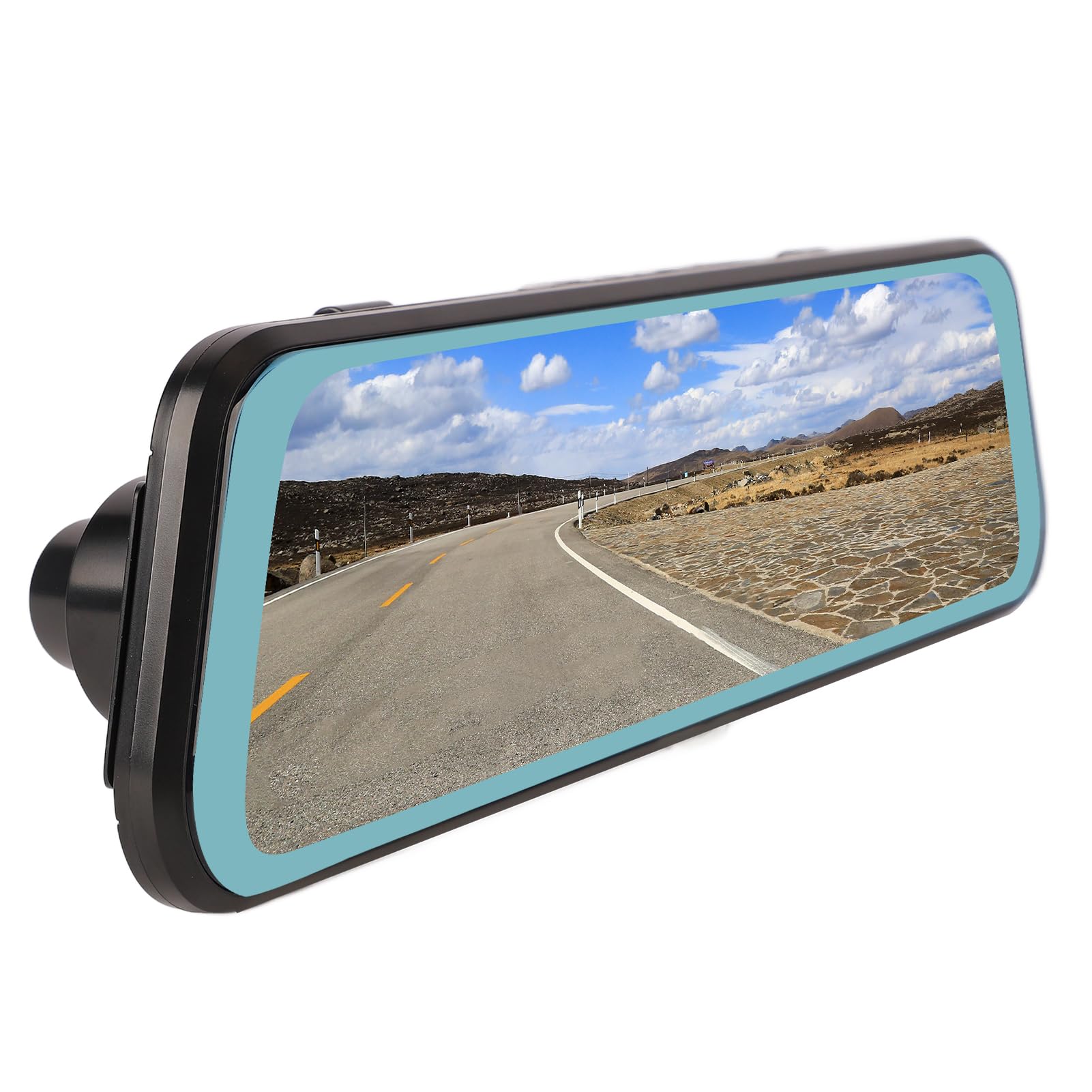 Cámara de Espejo Retrovisor de 10 Pulgadas, Cámara Trasera Delantera de Visión Nocturna con Pantalla Curva 2.5D, Grabadora de Vídeo de Conducción de Imagen de Marcha Atrás,