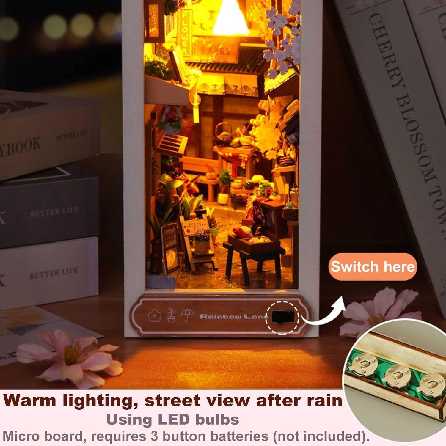 Model edukacyjny Drewniane podpórki do puzzli 3D, zestaw do samodzielnego czytania książek, aleja dekoracyjna wkładki do półek, drewniane podpórki do puzzli 3D, miniaturowe zestawy do książek z oświet