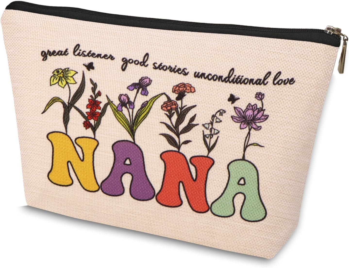 Best Grandma Gifts Makeup Bag, Nana Gift, Grandma Birthday Gifts for Gigi Mimi Granny Grandmother, New Grandma Gift First Time 2026, Promoted to Grandmas, Mothers Day Christmas Cosmetic Bag