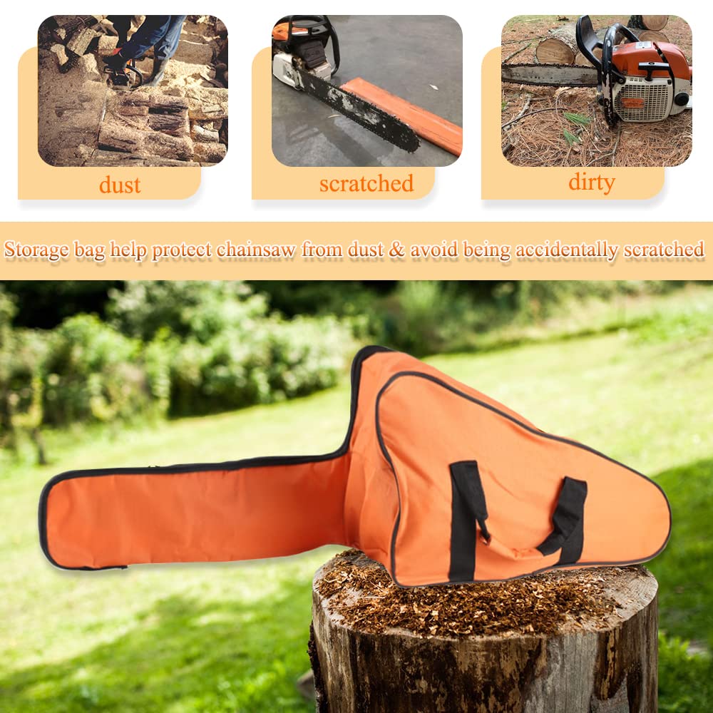 Étui de transport pour sac de tronçonneuse pour scie de 18 po - Protecteur d'organisateur de tronçonneuse 600D Accessoires anti-rayures résistants