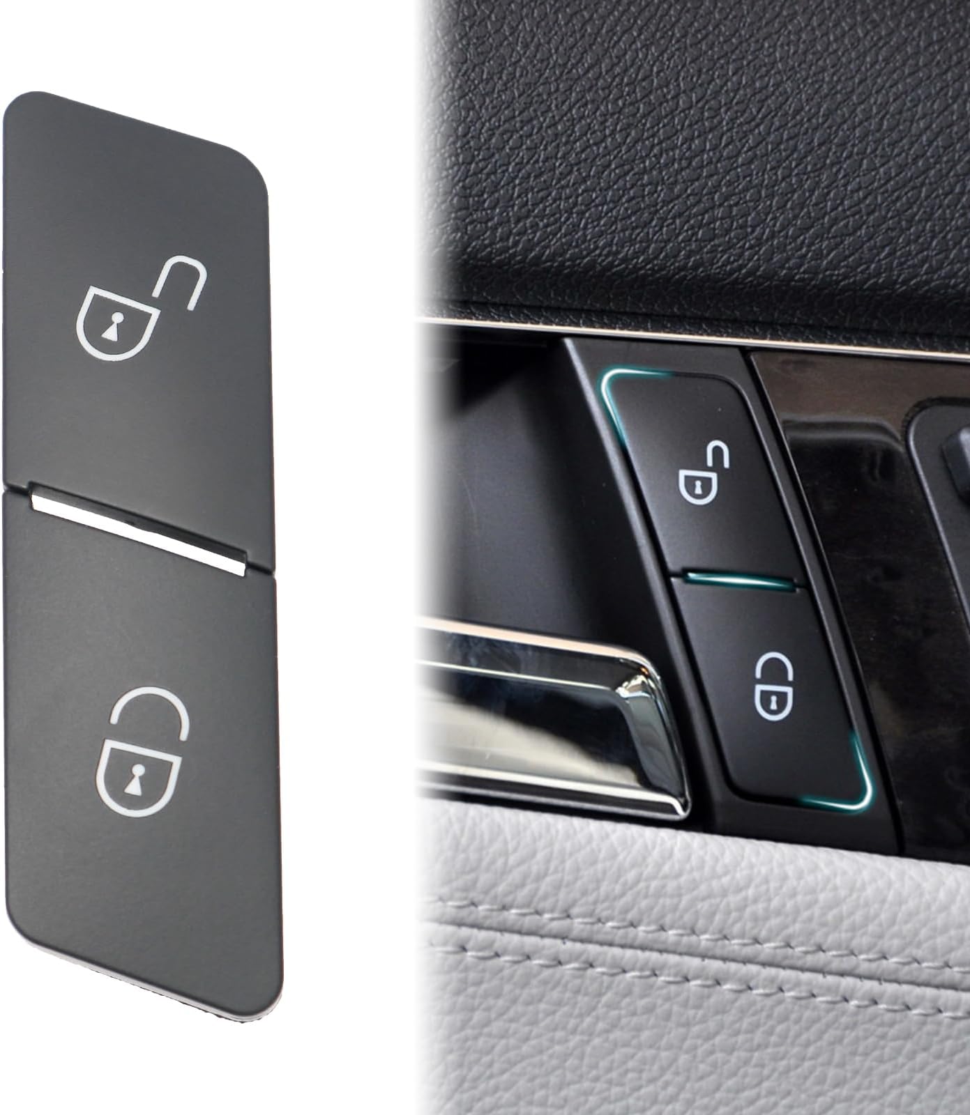 Driver Side Door Lock/Unlock Switch Button Replacement Fit for Mercedes Benz C-Class W204 C180 C200 C220 C300,E-Class W212 E200 E220 E250 E300 E350,ML-W166/GLK-X204/CLA-W117/B-W246(Left Side)