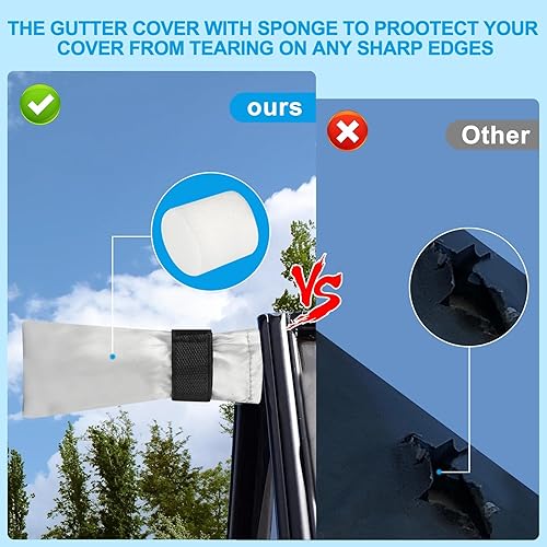 Miniatura 2 de Mofeez Funda de tela Oxford para remolque de viaje, caravana, cubierta de cámper con Oxford 420D para la parte superior, 16-18 pies, resistente al