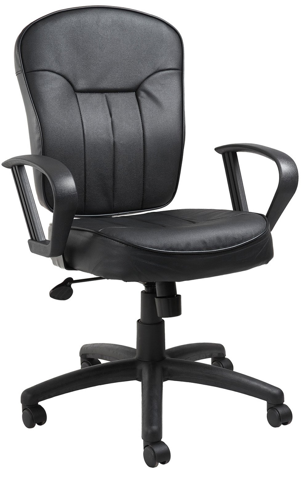 Amazon.com: BOSS Office Products Leather Task Chair with Loop Arms