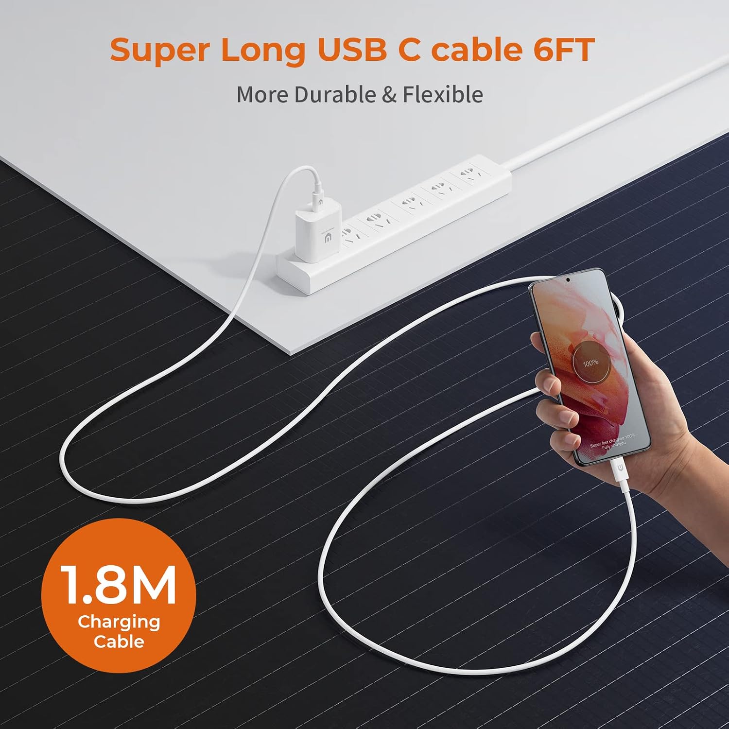 UNBREAKcable Type C Charger Super Fast Charging, 25W PD Wall Charger Fast Charging with 6FT USB C Cable for Samsung Galaxy S23 Ultra/S23/S23+/S22/S22 Ultra/S22+/S21 Ultra/S20 Ultra/Note 20/Note10