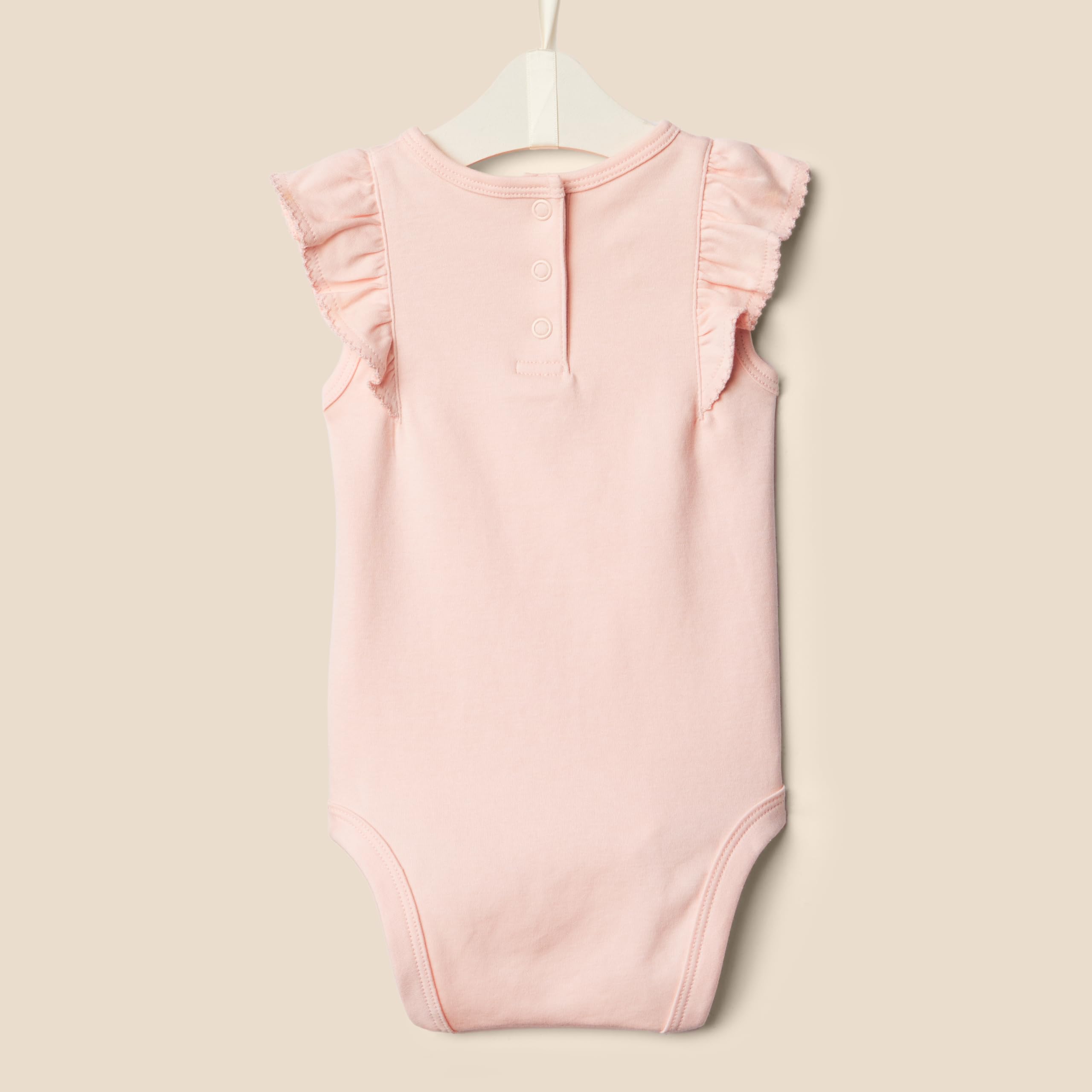 Amazon Essentials x Sofia Grainge Body Ricamato con Volant, Pacco da 2