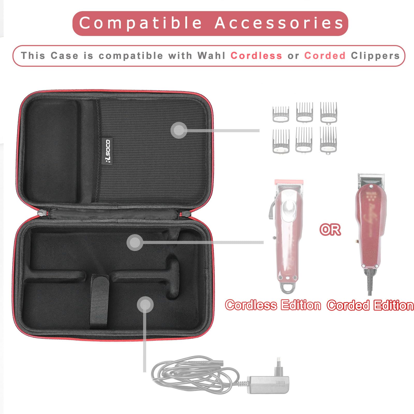 RLSOCO Étui pour Wahl 08148-316 Cordless Magic Clip Tondeuse à Cheveux Professionnelle