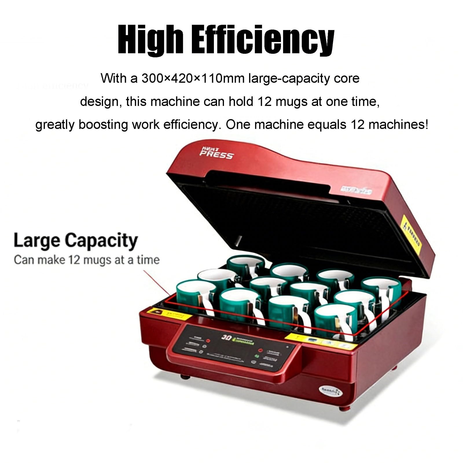Amazon.co.jp: 3D 真空ヒートプレス機、2800W 昇華/ヒートプレス機