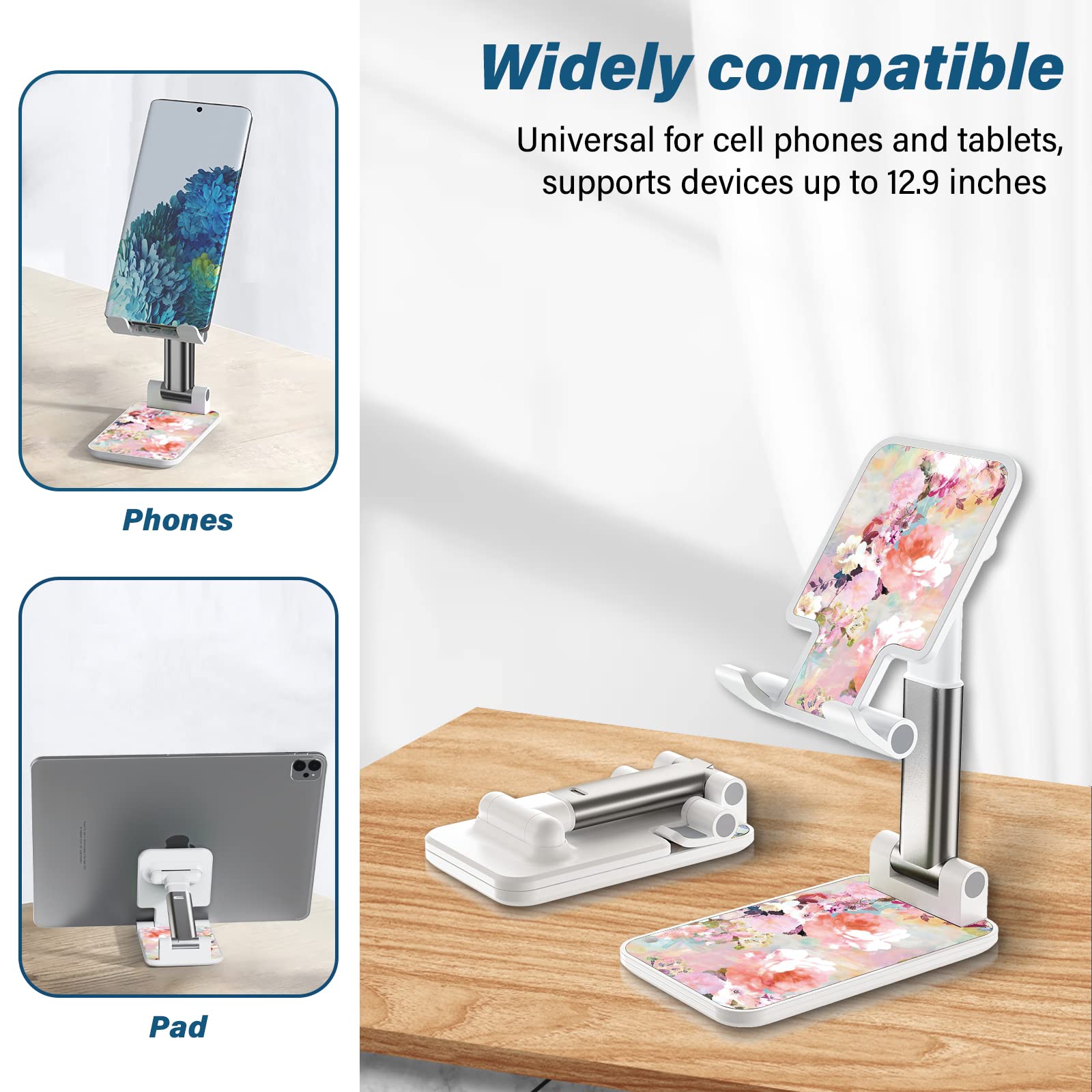 Support De Téléphone Pliable Pour Bureau, Angle De Vue