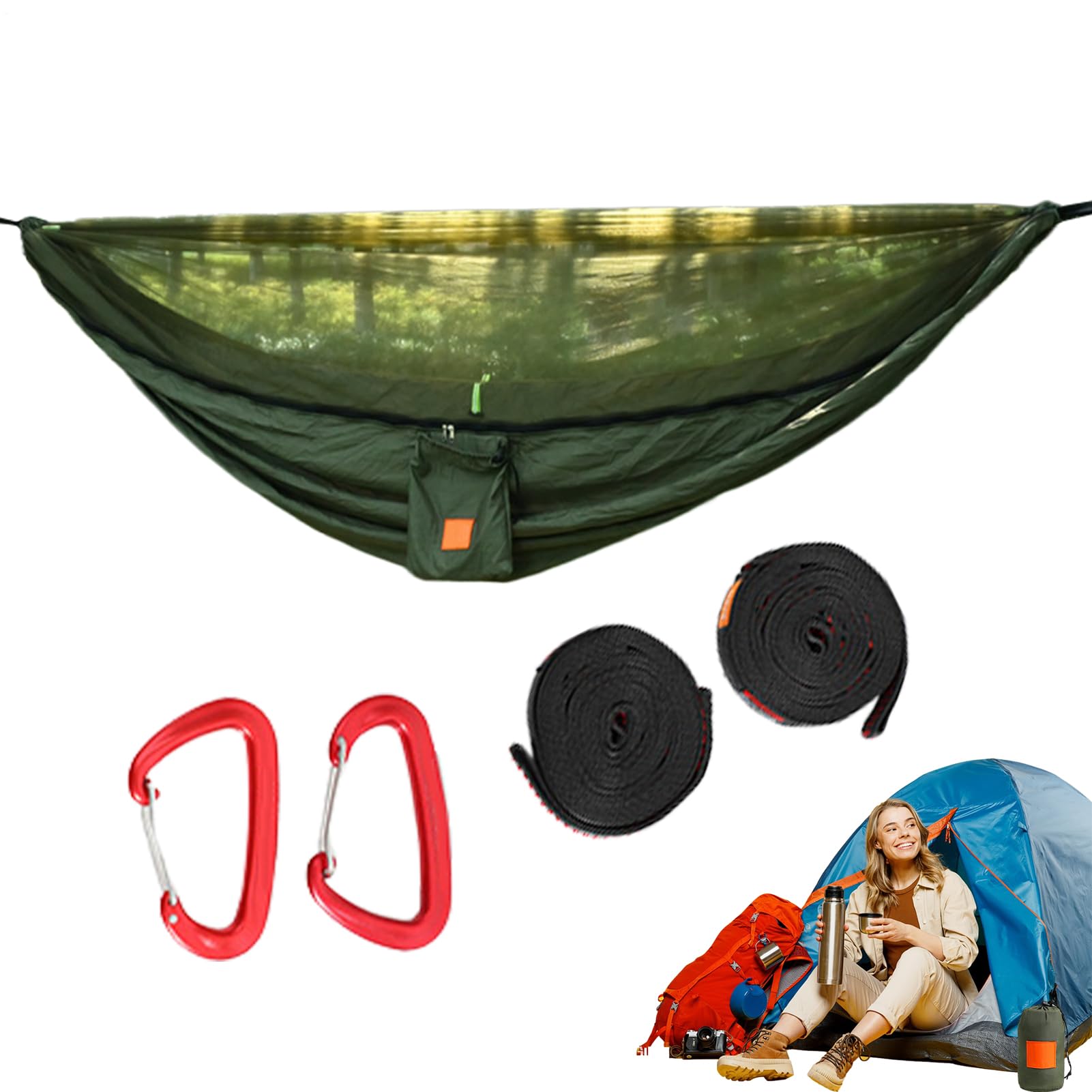 Hamac Portable Hamac de Camping Portable avec Moustiquaire Intégrée