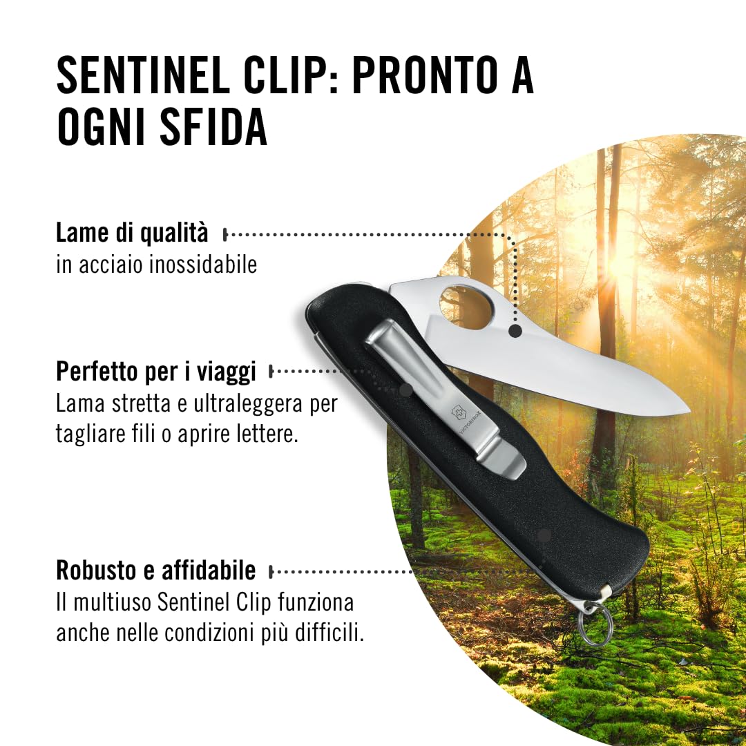 Victorinox Sentinel M Clip Szwajcarski Nóż 5 Funkcji Blokowany