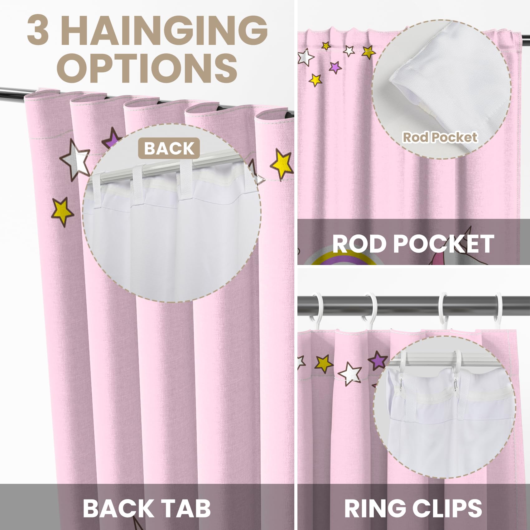 Kzzfqxb 117x138cm Kids Curtains 2 Panels - Image 4