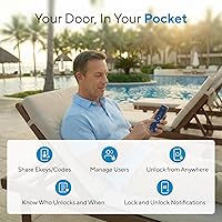 Vista 4 de ULTRALOQ Bolt NFC Smart Lock, Tap to Unlock with Apple Home Key and Android NFC, Built-in WiFi Deadbolt, App Remote Control, Auto Lock, Works with