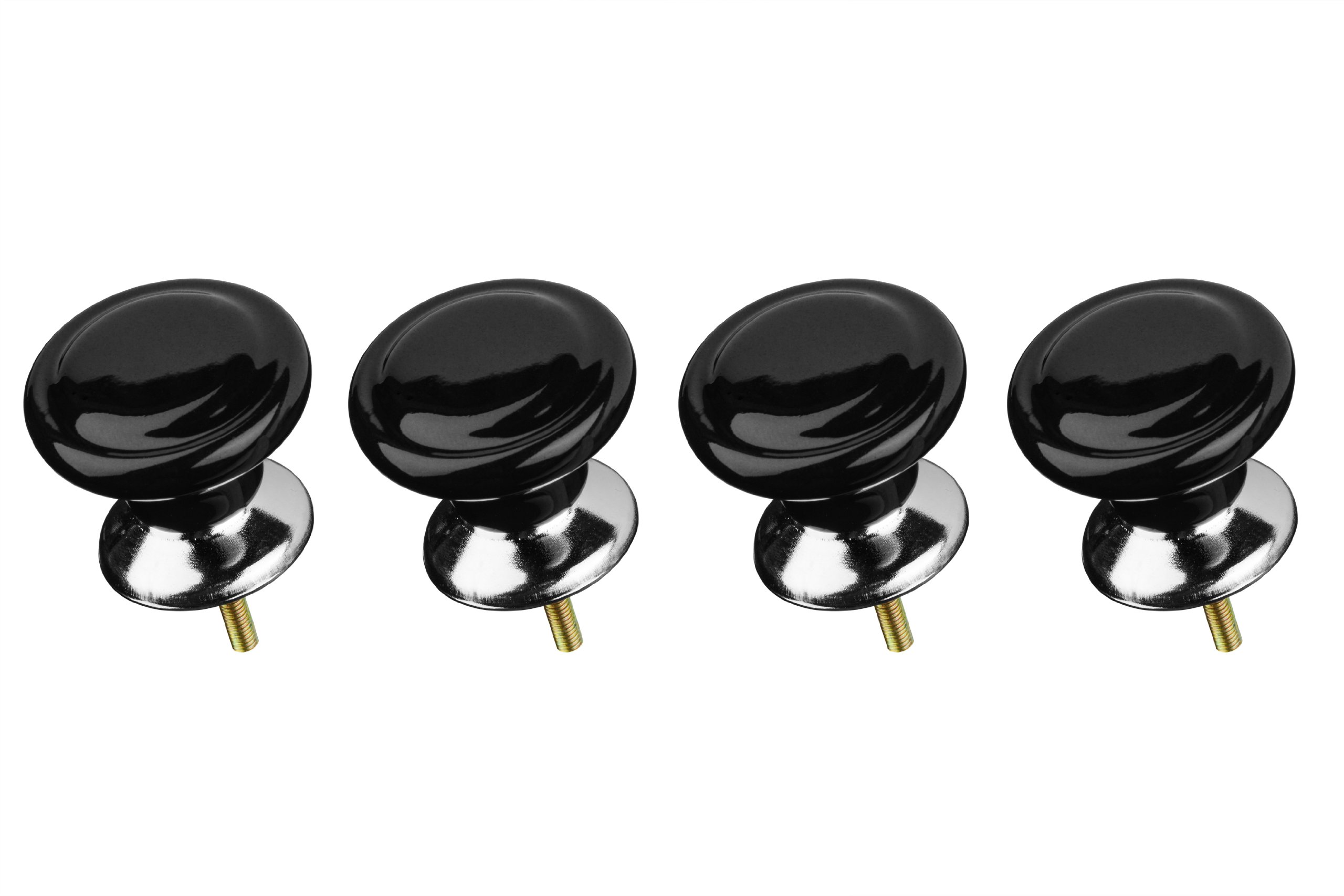 Orsina Classic Design Black Ceramic Drawer Knobs from B&Q