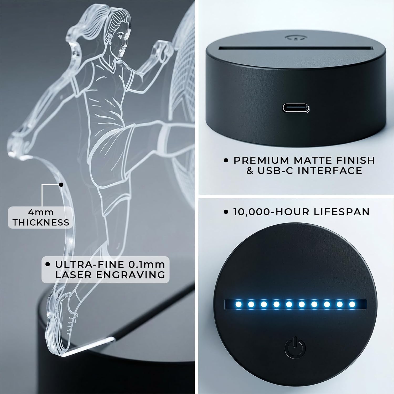 Soccer Night Light, Soccer Gifts for Girls image 5