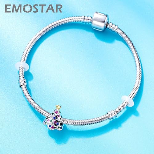 Miniatura 5 de Juego de dijes de Navidad para pulseras de Navidad Pandora, dijes de árbol festivo y árbol familiar de la vida, juego de joyas en plata de ley 925,