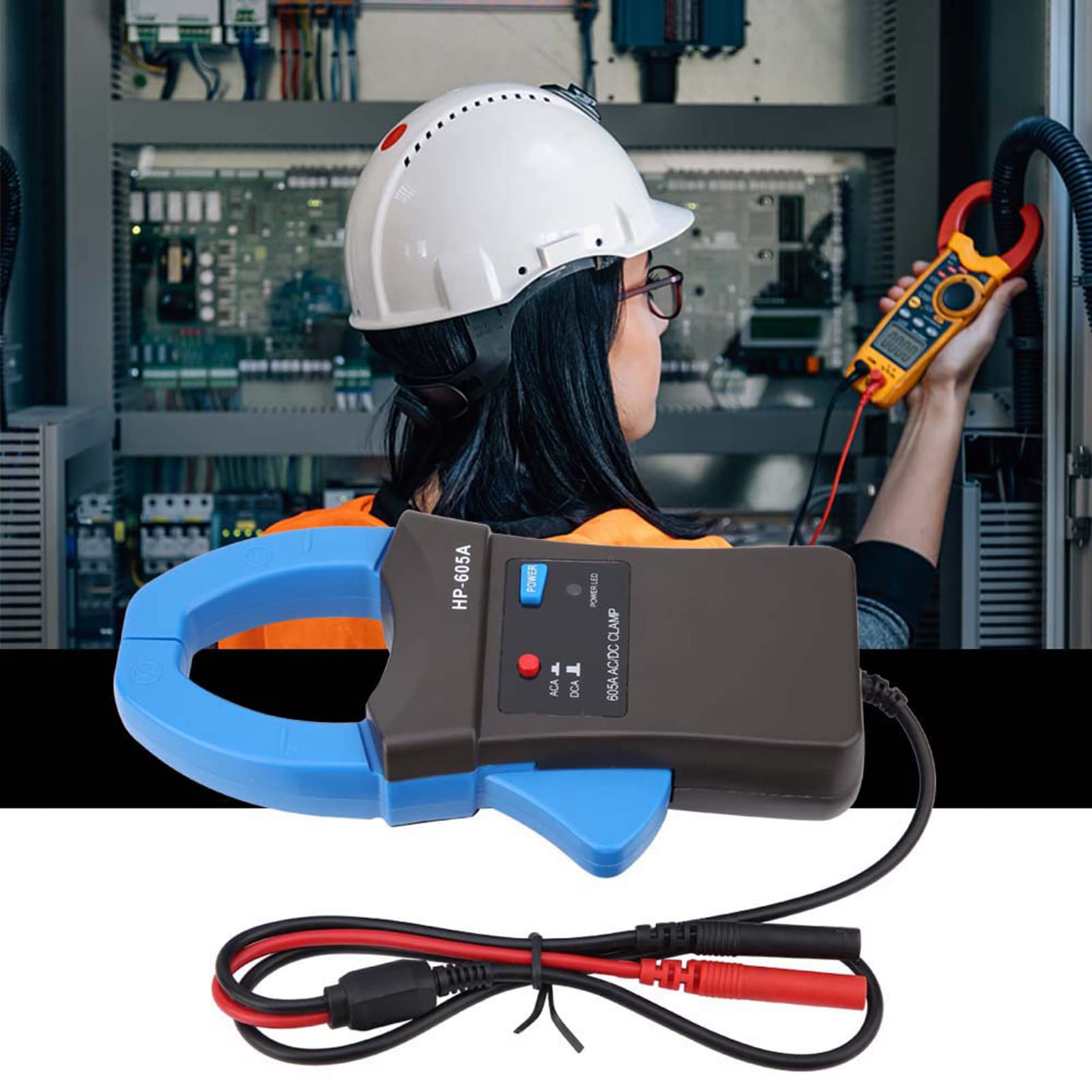 Pinza amperometrica ZenithAur 600A DC/AC con uscita 1mV/1A, adattatore pinza amperometrica per multimetri e oscilloscopi con ganascia da 45mm per diagnostica elettrica
