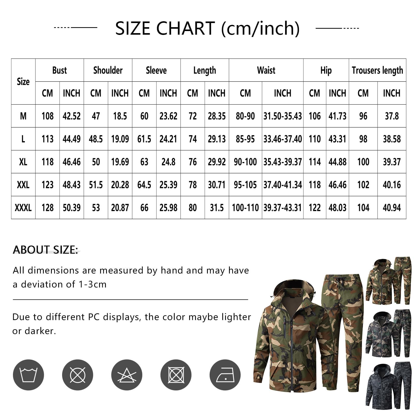 Tenue De Camouflage Vestes Coupe-Pluie Randonnée Homm Ete Pantalon De Chasse Homme Travail Peche Jogging Treillis Militaire Homme
