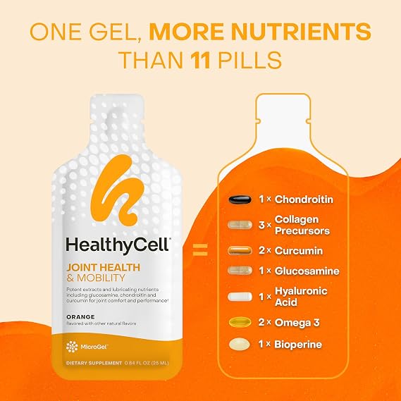 HealthyCell Joint Health & Mobility Daily Liquid Supplement - 30 Gel Packs