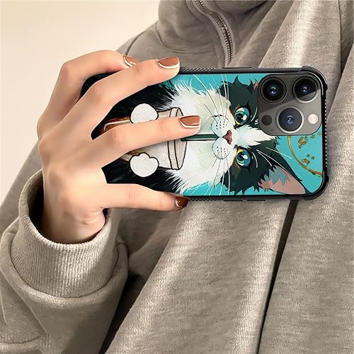Miniatura 5 de Goodsprout Funda compatible con iPhone 13 Pro, diseño de café para beber con gatos, diseño de patrón increíble, a prueba de golpes, antiarañazos,