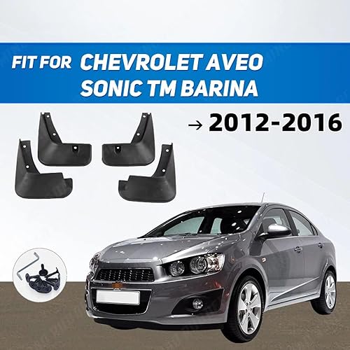 Miniatura 2 de Para C = hevrolet Aveo Sonic TM Barina 2012-2016, aletas de barro para coche, guardabarros de chapoteo